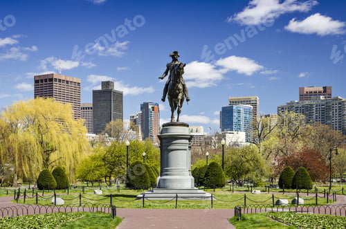 Preview: Boston, Massachusetts At The Public Garden In The Spring Time.