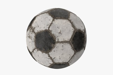 Preview: Worn Soccer Ball with Scratches and Wear