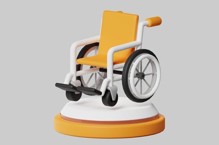 Preview: Clean wheelchair medical object