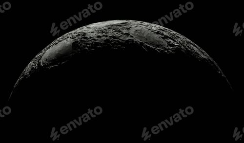Preview: High-resolution image capturing the lunar surface at the edge of dawn
