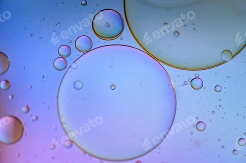 Preview: Multicolored abstract background picture made with oil, water and soap