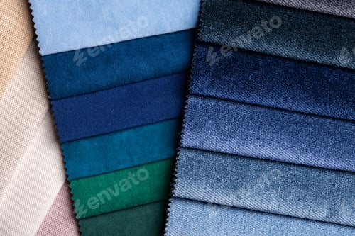 Preview: Fabric Swatches of Various Colors and Textures