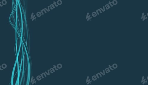 Preview: Illustration of turquoise lines and curves with copy space on blue background.