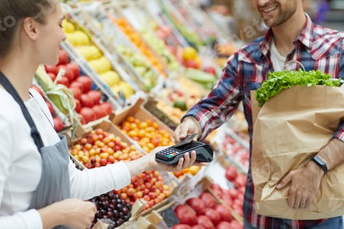 Preview: Customer Paying in Supermarket