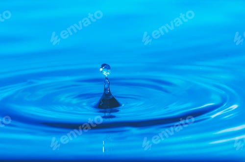 Preview: abstract background of Blue water drop falling down