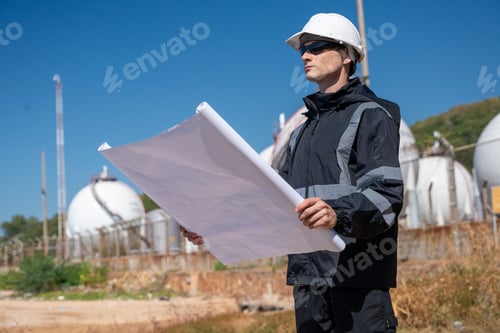 Preview: Engineer industrial facility petrochemical or gas energy site focused industrial and environmental