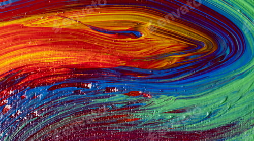 Preview: Abstract brush strokes of bright acrylic colors