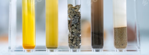 Preview: Geology science laboratory research sample test analysis of nature dirtied ground environment
