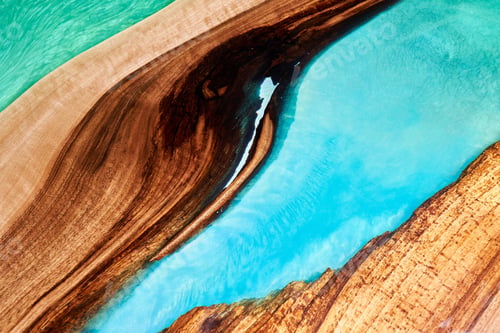 Preview: Texture of a wooden table with epoxy resin.