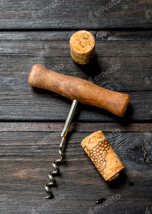 Preview: Corkscrew with corks.