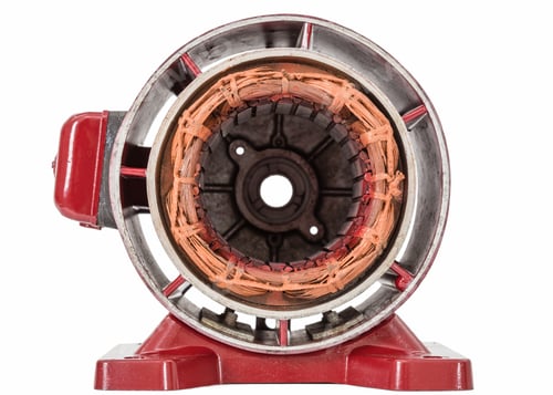 Preview: Stator of electric motor, isolated on white background