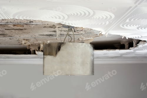 Preview: Broken false ceiling at home