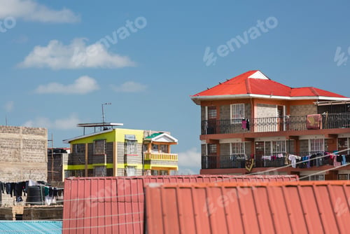 Preview: Colorful African Houses in Nairobi, Kenya
