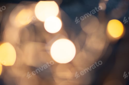 Preview: Abstract background with bokeh defocused lights . Defocused photo.