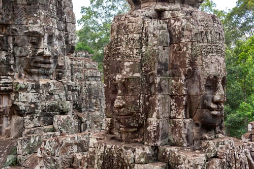 Preview: The Bayon Temple - a richly decorated Khmer temple near Angkor Wat in Cambodia