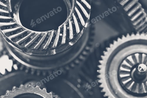 Preview: Close-up view of stack of gears