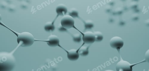 Preview: 3D illustration. atom connection concept. Abstrack background. Science