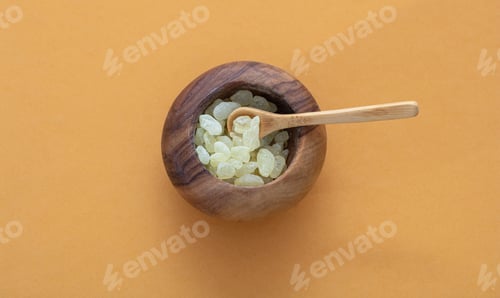 Preview: Chios mastic tears on orange color background