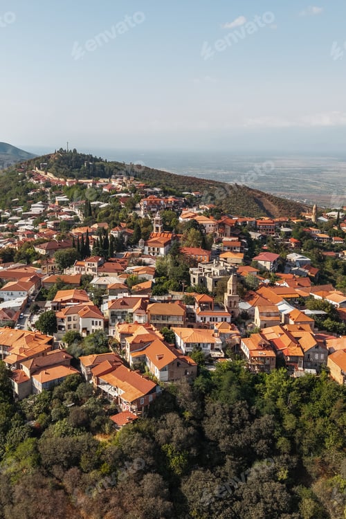 Preview: Aerial view of Sighnaghi town in Georgia