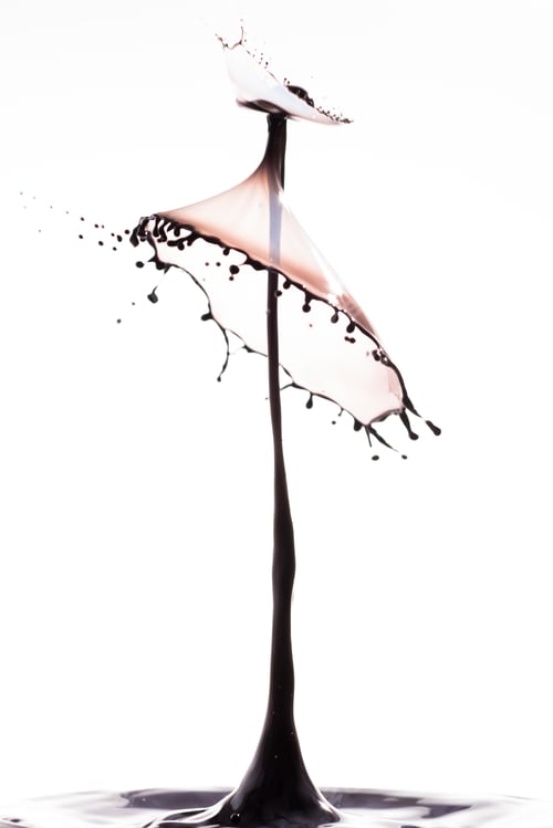 Preview: Splash of brown color liquid with high speed flash