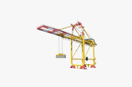Preview: Gantry crane with extended arms and lifting apparatus