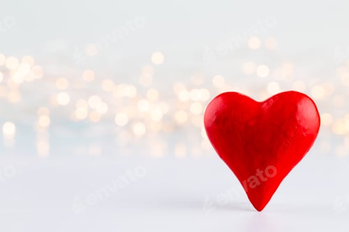 Preview: Red hearts on grey background. Valentines daz greeting cards.
