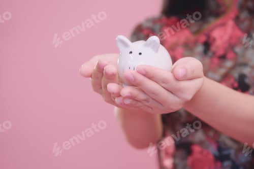 Preview: Little Piggy bank in hand.