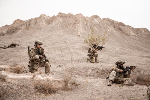 Preview: Soldiers in military operation in the desert