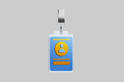 Preview: Employee id badge with clip