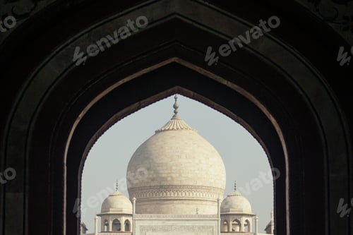 Preview: beautiful view of the Taj Mahal in Agra, India . concept of culture, tourism and religion