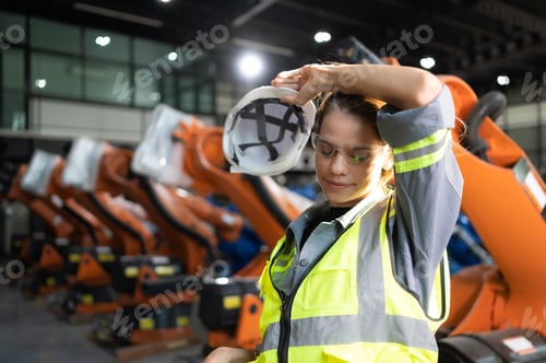 Preview: Portrait of female engineer with the mission of auditing, testing, improving software