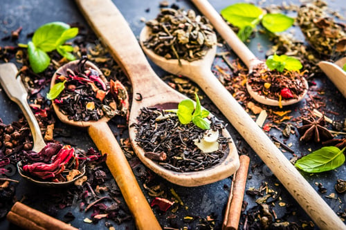Preview: Tea on black table
