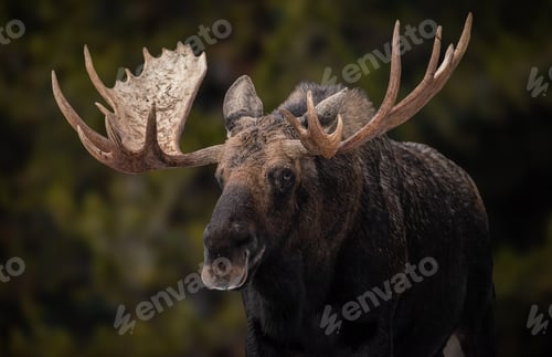 Preview: A Moose in Winter in Jasper National Park, Canada
