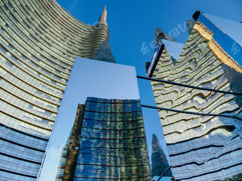 Preview: Modern buildings of Piazza Gae Aulenti at Porta Nuova in Milan, Italy