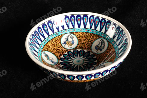 Preview: Handmade, patterned, decorative small bowl.