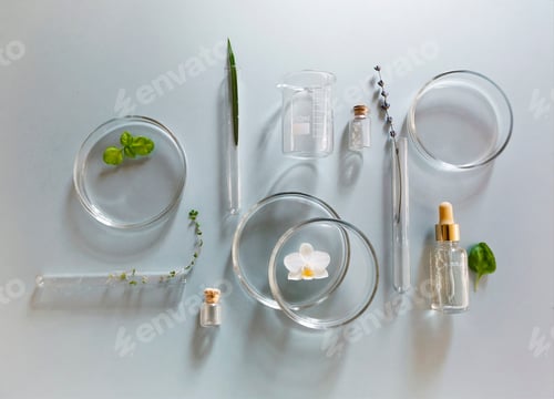 Preview: Set of various glassware on table in lab