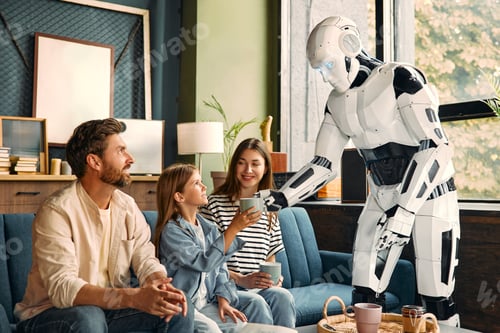 Preview: Robot with family at home