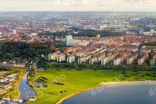 Preview: Aerial view of Malmo city Sweden