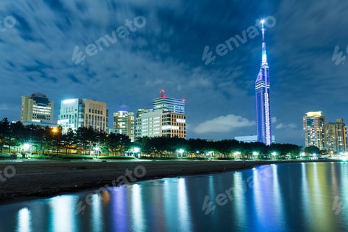 Preview: Fukuoka city with Seaside Momochi of Japan