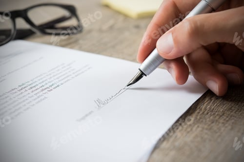 Preview: Man signing contract