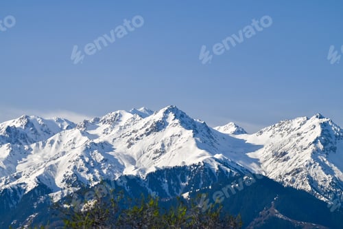 Preview: Snow covered mountains, Tian Shan, large system of mountain ranges in Central Asia