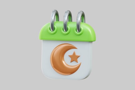 Preview: Eid calendar with crescent and star