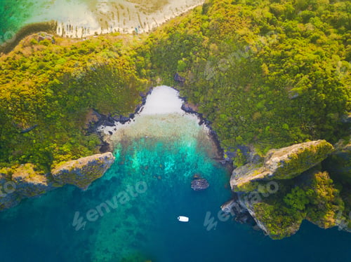 Preview: Sea, beach for travel background, Thailand. Nature landscape.