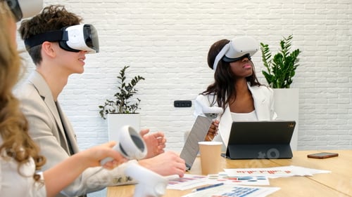 Preview: Business conference in VR in an office
