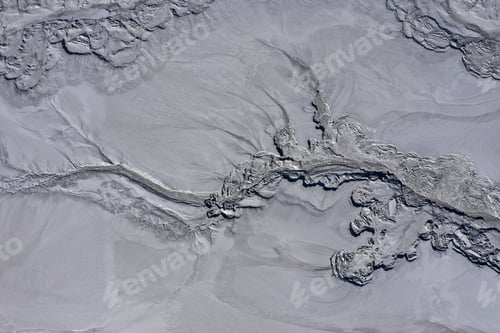 Preview: Abstract mud cracks and patterns aerial view