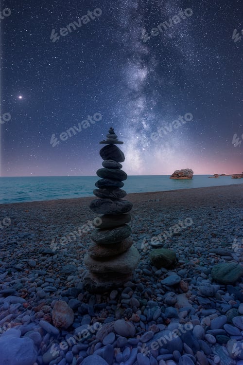 Preview: Galaxy & Milky Way Over A Beach 2