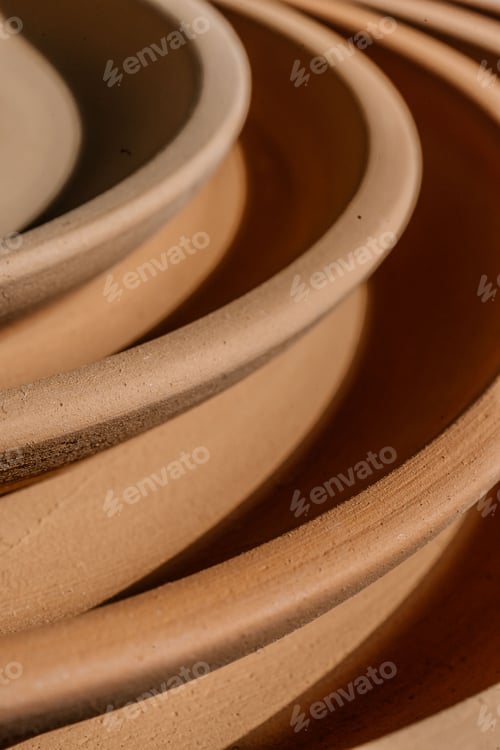 Preview: Abstract background and texture of terracotta plates.