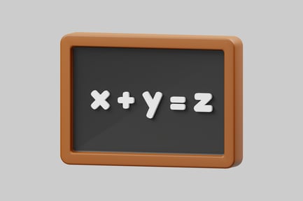 Preview: Chalkboard with algebra equation