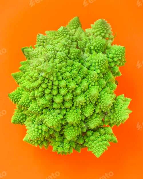 Preview: Cabbage Romanesco Cauliflower (Delicious Vegetable, Vitamins Diet Food) Menu Concept. Food