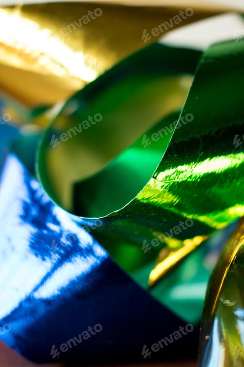 Preview: Colorful background of blue and green ribbons